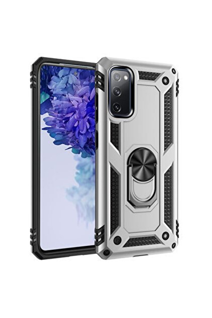 Rivor Samsung Galaxy S20 Fe Uyumlu Kılıf Military Armour Yüzüklü