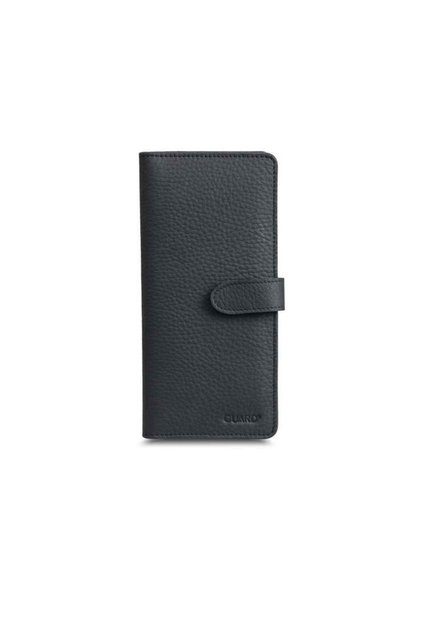 Matte Black Leather Phone Wallet with Card and Money Slot