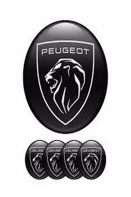 New Peugeot Wheel Center Hub Emblem Sticker 56mm 1 Set (4 Pieces)