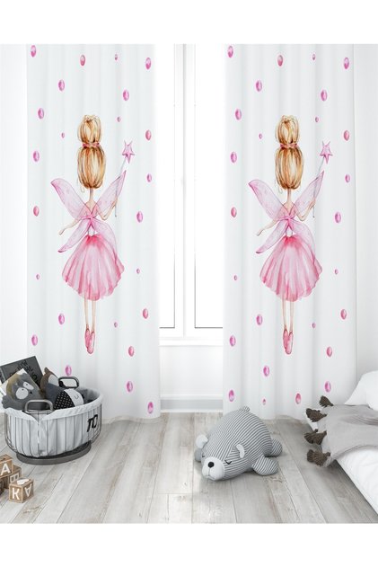 Pink Fairy Lightout Satin Background Curtain (Single Wing Pricing)