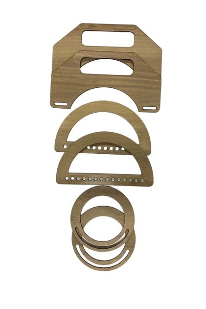 Ahşap Çanta Sapı Mdf Kulp (3 Çift)