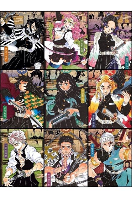 owl bag Anime- Demon Slayer 1 No Desenli 9 Lu Fotokart Seti