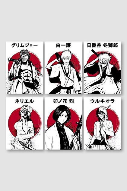 Liyuu ポスター6種類セット postick Bleach 6'lı Anime Poster Seti Kalın Parlak Kuşe Kağıdı