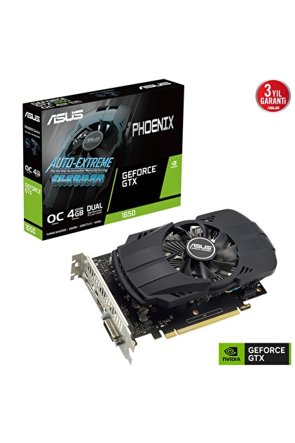 ASUS GEFORCE PHOENIX GTX 1650 4GB 128bit GDDR6 1635MHz DVI HDMI DP