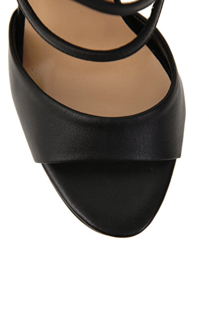 Derimod Hakiki Deri Siyah Kadın Topuklu Ayakkabı 18SFD125518 - 5