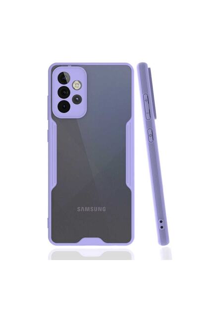 Samsung Galaxy A72 Case Frosted Transparent Parfait Cover with Camera Protection on the Back