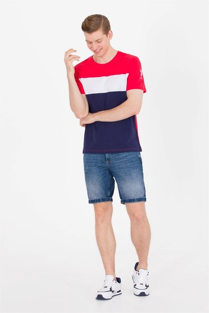 Men's Navy Blue Crew Neck T-shirt