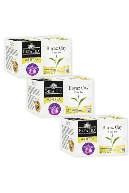 Beta Collagen and Vitamin White Tea Cup Bags 20 X 3 Pieces
