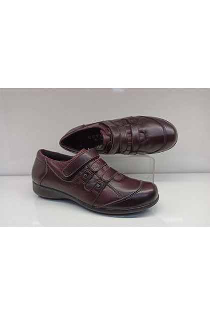 Women's Burgundy Anatomical Genuine Leather Shoes