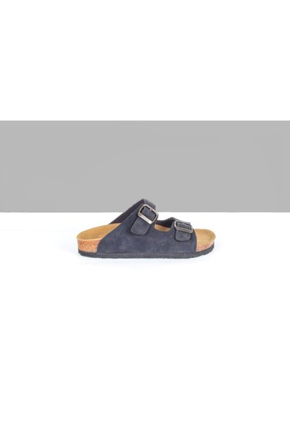 Women's Black Double Banded Slippers Hgn-1041