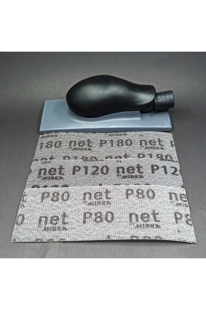 MİRKA Handsanding Zımpara El Takozu Ve Cırtlı Tel Elek Zımpara Set