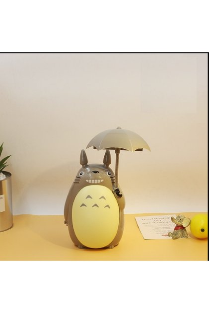 Karikatür Şemsiye Tarzı Totoro Led Gece Işığı Başucu Gece Lambası Usb Çocuk Doğum Günü Hediyesi