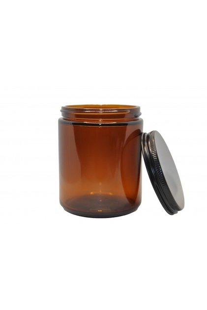 Borcan de sticlă chihlimbar de 210 ml pentru lumânări, importat