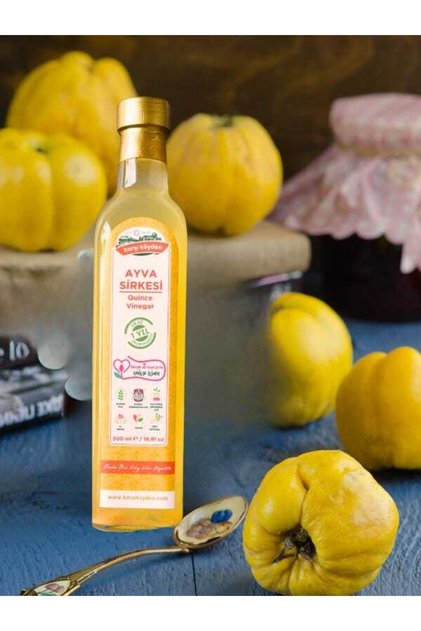Doğal Fermantasyon Ayva Sirkesi, Quince Vinegar, 500 ml / 16,91 Oz