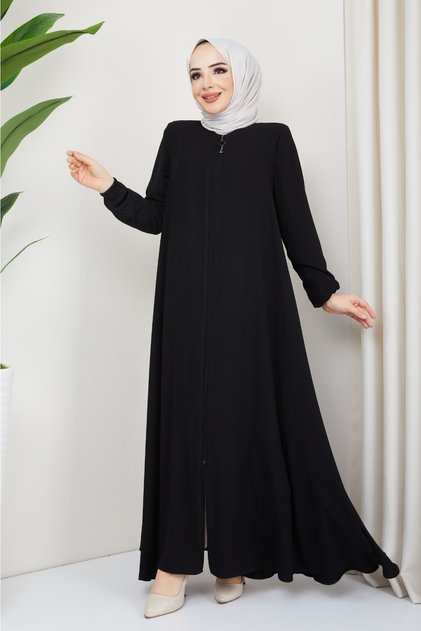 Kmk Kombin Kadın Yazlık Mevlana Model A Kesim Ferace Pardesü Büyük Beden Aralığı