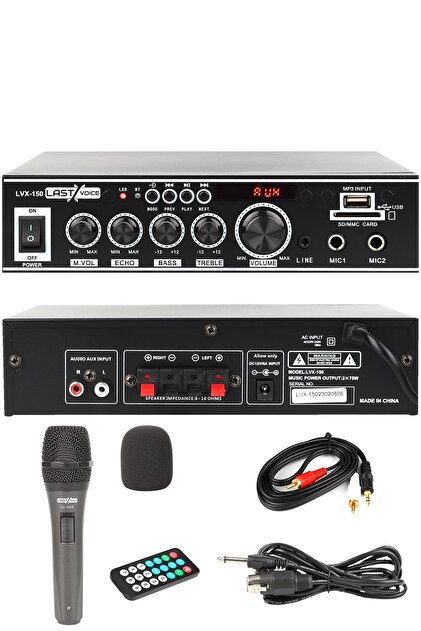 Lastvoice Lvx-150mic Mikrofonlu Stereo Anfi Amfi 2x75 Watt