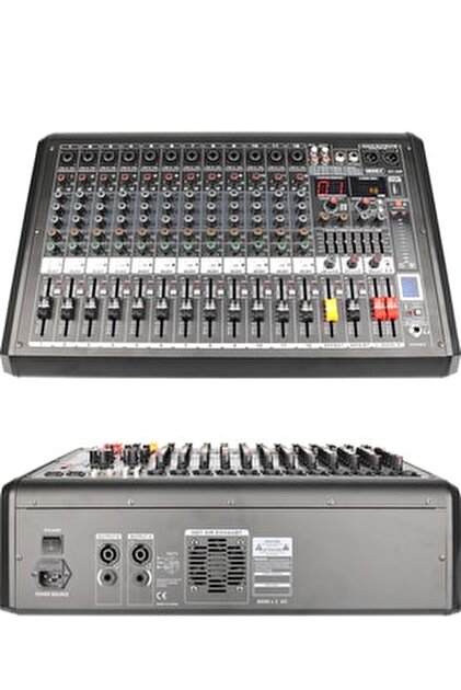 Midex Mpx-1200p Power Mikser Amfi 8 Kanal 2x600w Multi Efekt Bt Eq