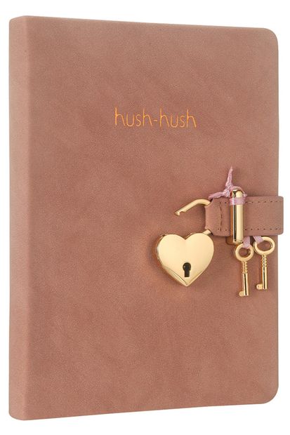 Victoria's Journals Hush Hush -kilitli Defter- Bej 13x18 - 2