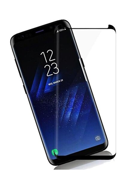 Tomkas Samsung Galaxy S9 Plus Kavisli Ekran Koruyucu Siyah - 1
