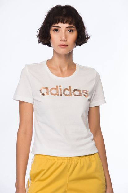 adidas Kadın T-Shirt - Foil Logo Tee - CV4567 - 1
