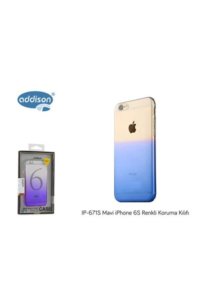 ADDISON IP-671S Mavi iPhone 6S Renkli Koruma Kılıfı - 3