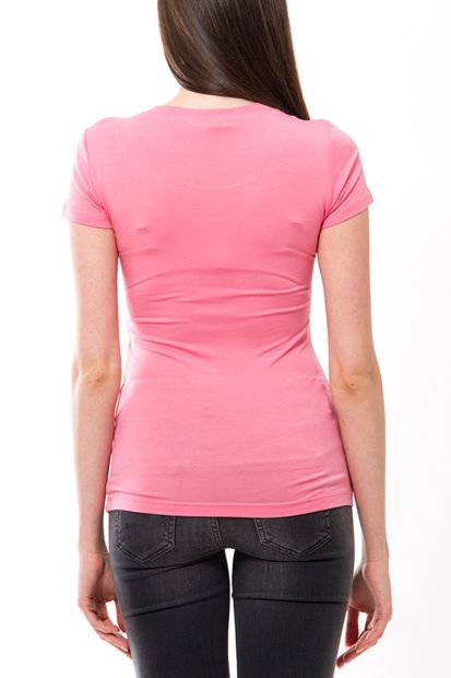 Moschino Kadın Pembe T-Shirt Mw158 - 2