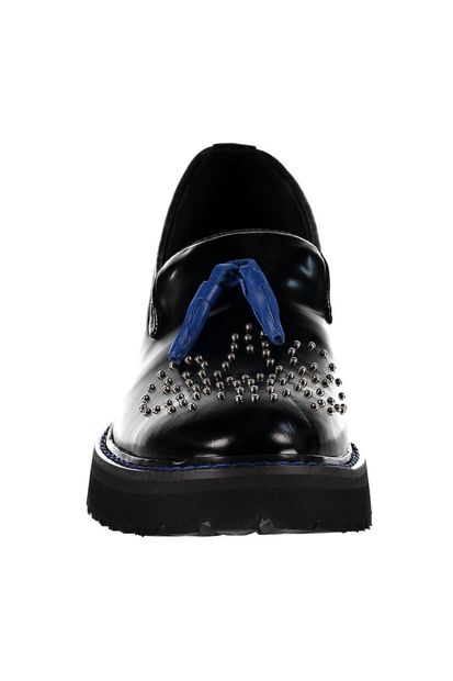 Elle Shoes Hakiki Deri Siyah Kadın Loafer - 6