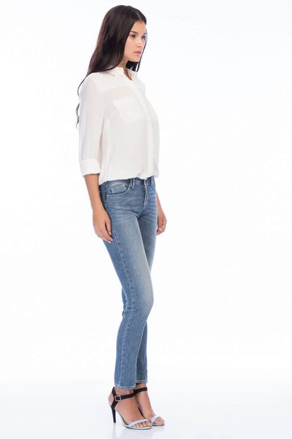 Armani Jeans Kadın Mavi Pantolon C5J28 1D - 2