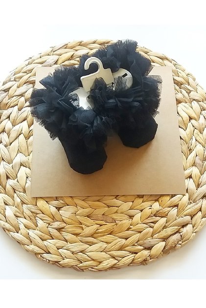 Baby Girl Black Tutu Socks Kokoş Socks