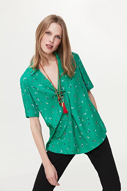 İpekyol Kadın Yeşil Bluz IS1190006355 - 1