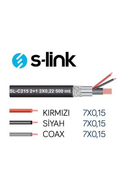 S-LINK S-Link Sl-C215 2+1 Folyolu 500M Eko Cctv Kablo - 2
