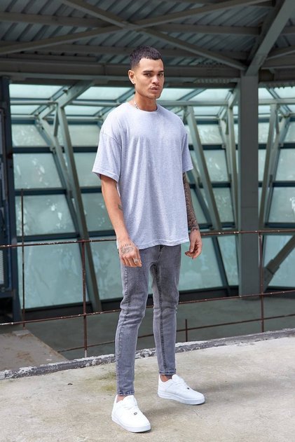 Oversize Plain Unprinted Sports Tshirt