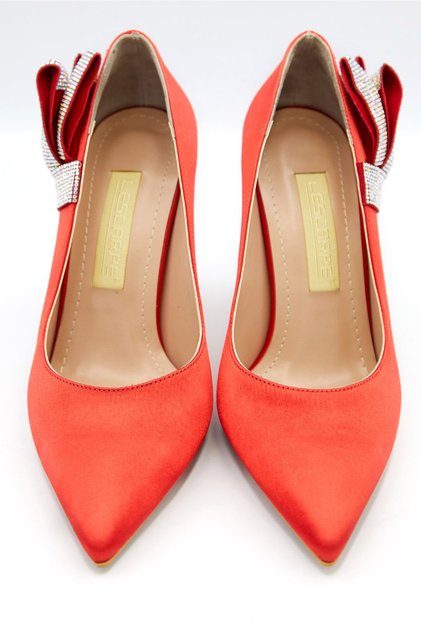 Women's Stone Ribbon Detailed Stiletto
