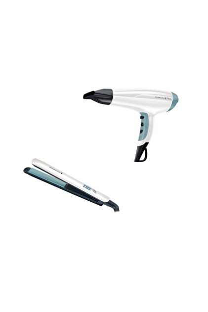 مكواة فرد الشعر S 8500 Shine Therapy ومجفف الشعر D5216 E51 Shine Therapy