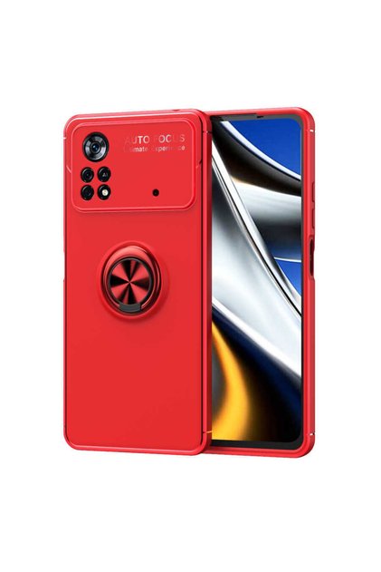 Xiaomi Poco M4 Pro 4g Case Smooth and Soft Back Surface Ravel Cover with Ring Stand