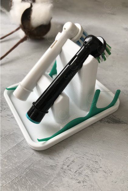 Toothbrush And Floss Stand