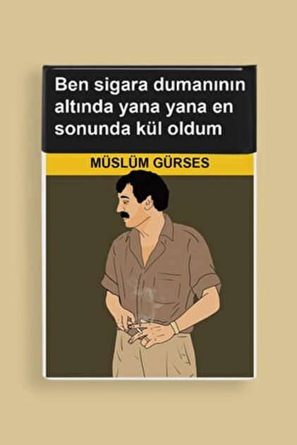 Namgo Müslüm Gürses Yüreğim Standart Sigara Tabakası Kutusu