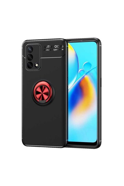 Oppo A74 4g Case Smooth and Soft Back Surface Ravel Cover with Ring Stand