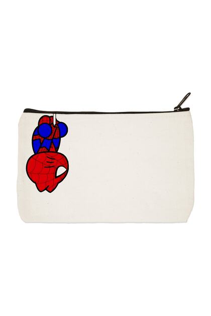 Spiderman Printed Cloth Makeup Bag, Pen Holder, Handbag