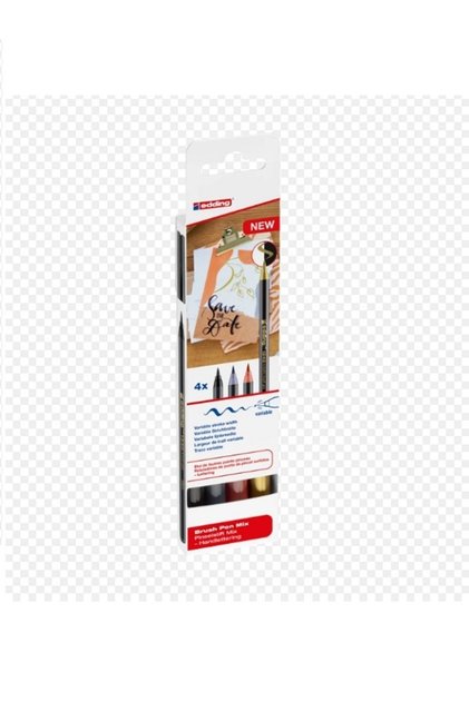 Stationery Brush Tip Metalic Pen Set of 4 E-1340k499
