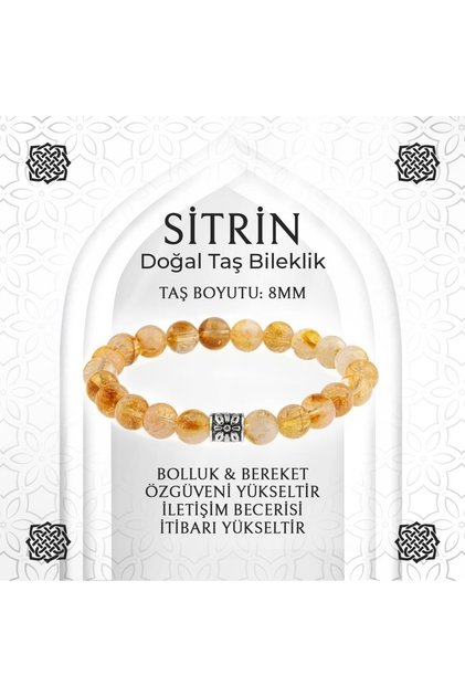 Citrine Natural Stone Bracelet - 8mm