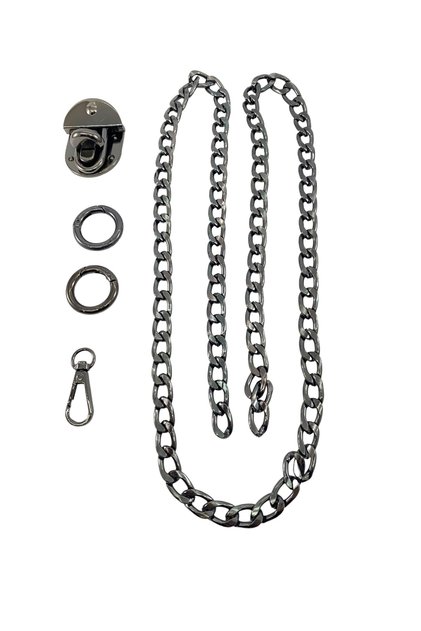 Bag Accessory Set with Twist Lock 12mm Aluminum Chain (3 Colors)