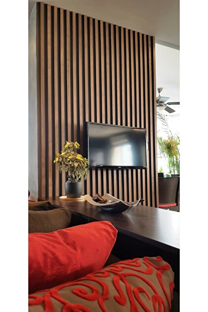 ZETA WOOD 120 Cm 12 Adet Kendinden Yapışkanlı Ahşap Çıta - Ceviz