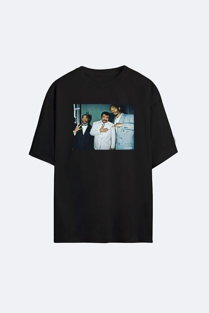 Unisex Oversize Siyah Müslüm Ft 2pac