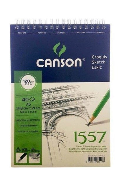 Painting and Drawing Block A5 120 Gr 40 Sheets Top Spiral Fcns12040A5Js