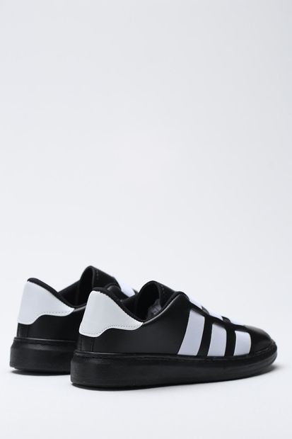 Ayakkabı Modası Siyah Beyaz 2 Kadın Spor Ayakkabı 1938-9-4210 - 5