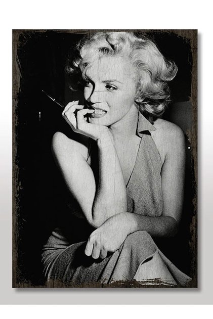 35cmX50cm Ahşap Tablo Marilyn Monroe Desenli