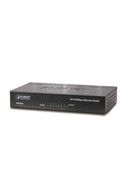 Planet 8 Port PL-FSD-803 10/100Mbps Fast Ethernet Switch (Metal) - 1