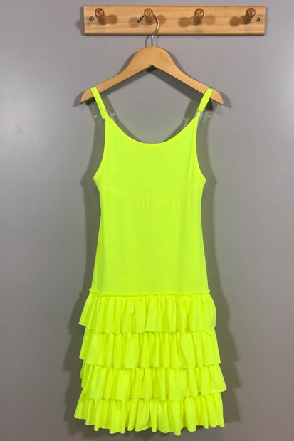 Colorinas Neon Sarı Kız Çocuk Elbise LA1715200001427 - 2