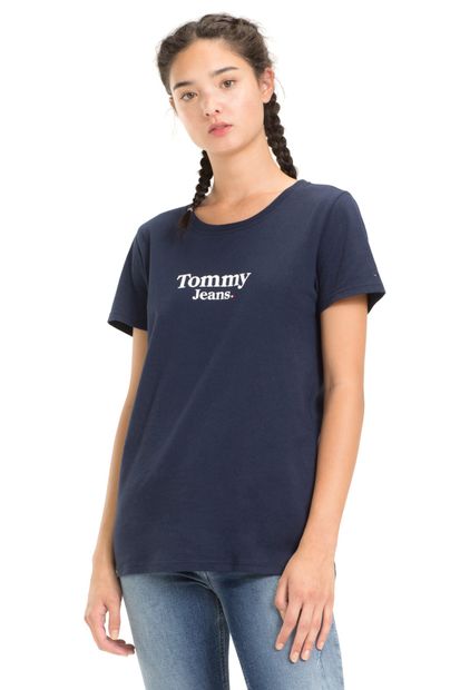 Tommy Hilfiger Kadın Flag Detail T-Shirt DW0DW05722 - 1